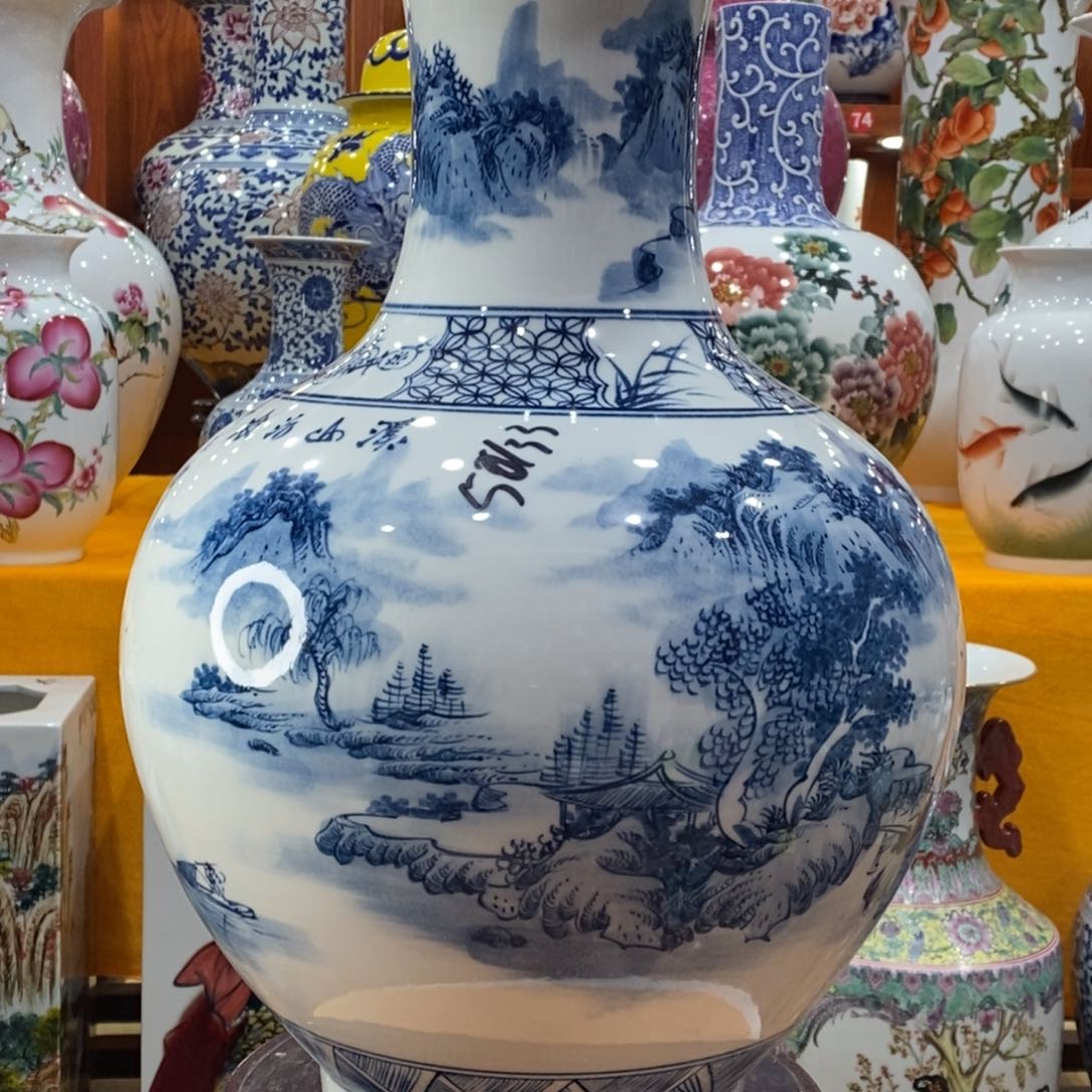 摆件布景德镇陶瓷赏瓶