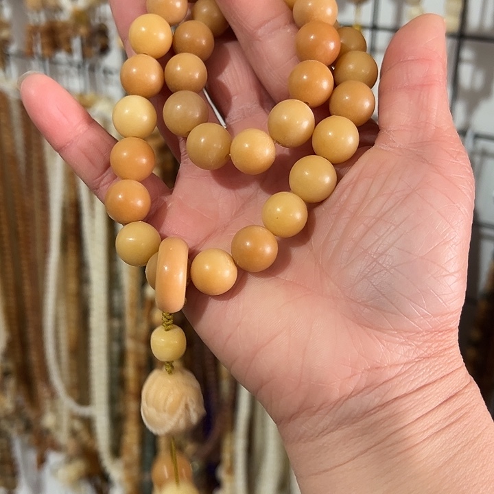 白玉菩提吊坠12圆珠