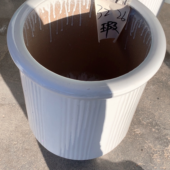 花盆陶瓷中号的设计白色