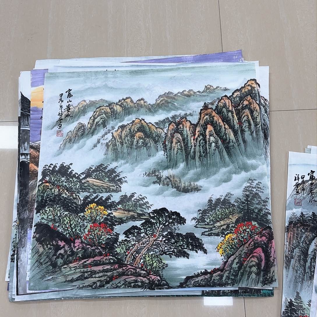 国画国画作品多次