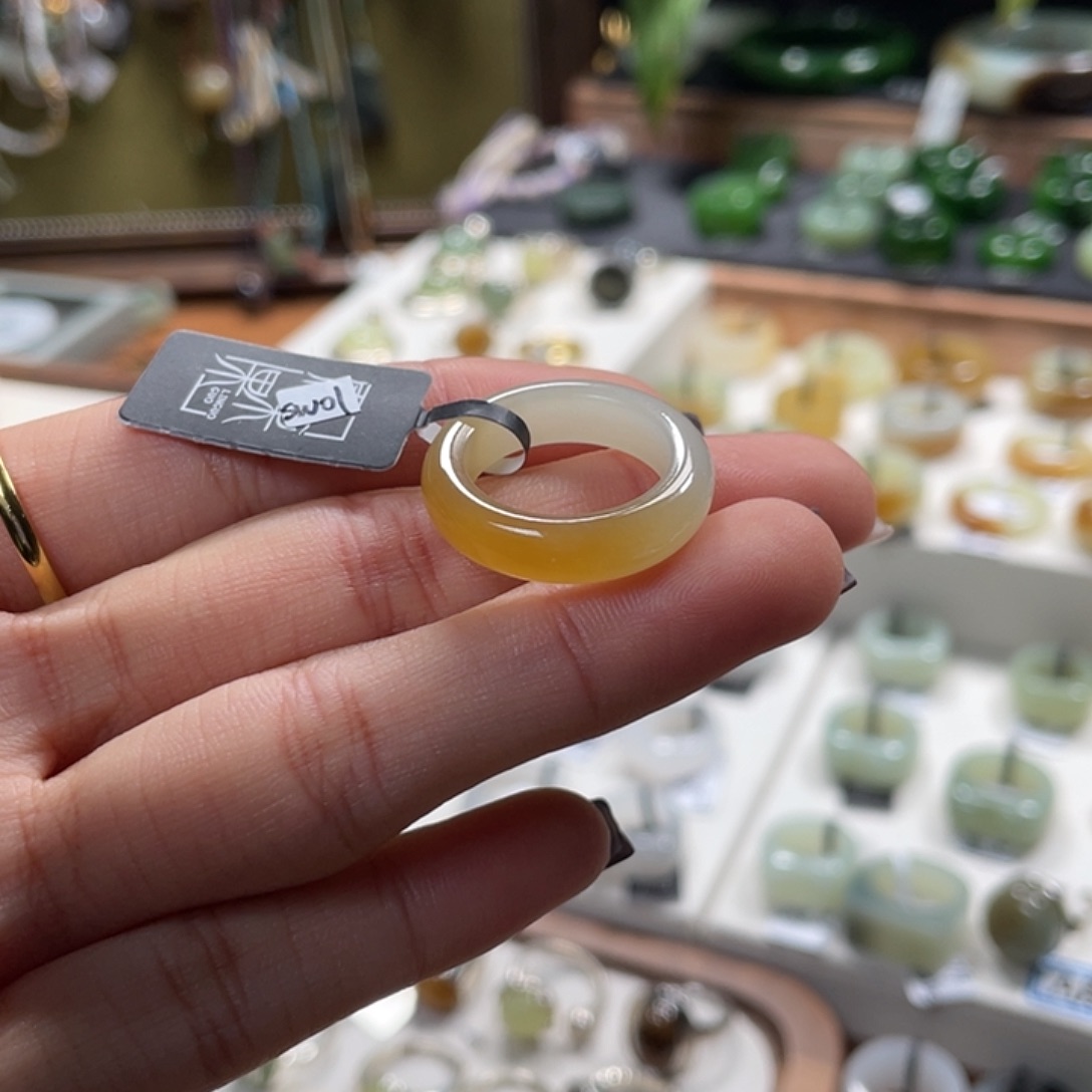 和田玉未镶嵌戒指2号16.7