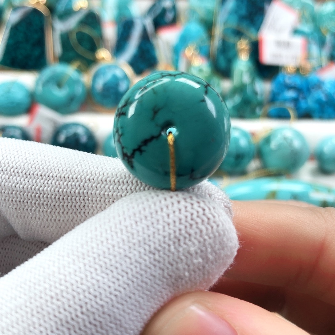 绿松石未镶嵌车挂直径20