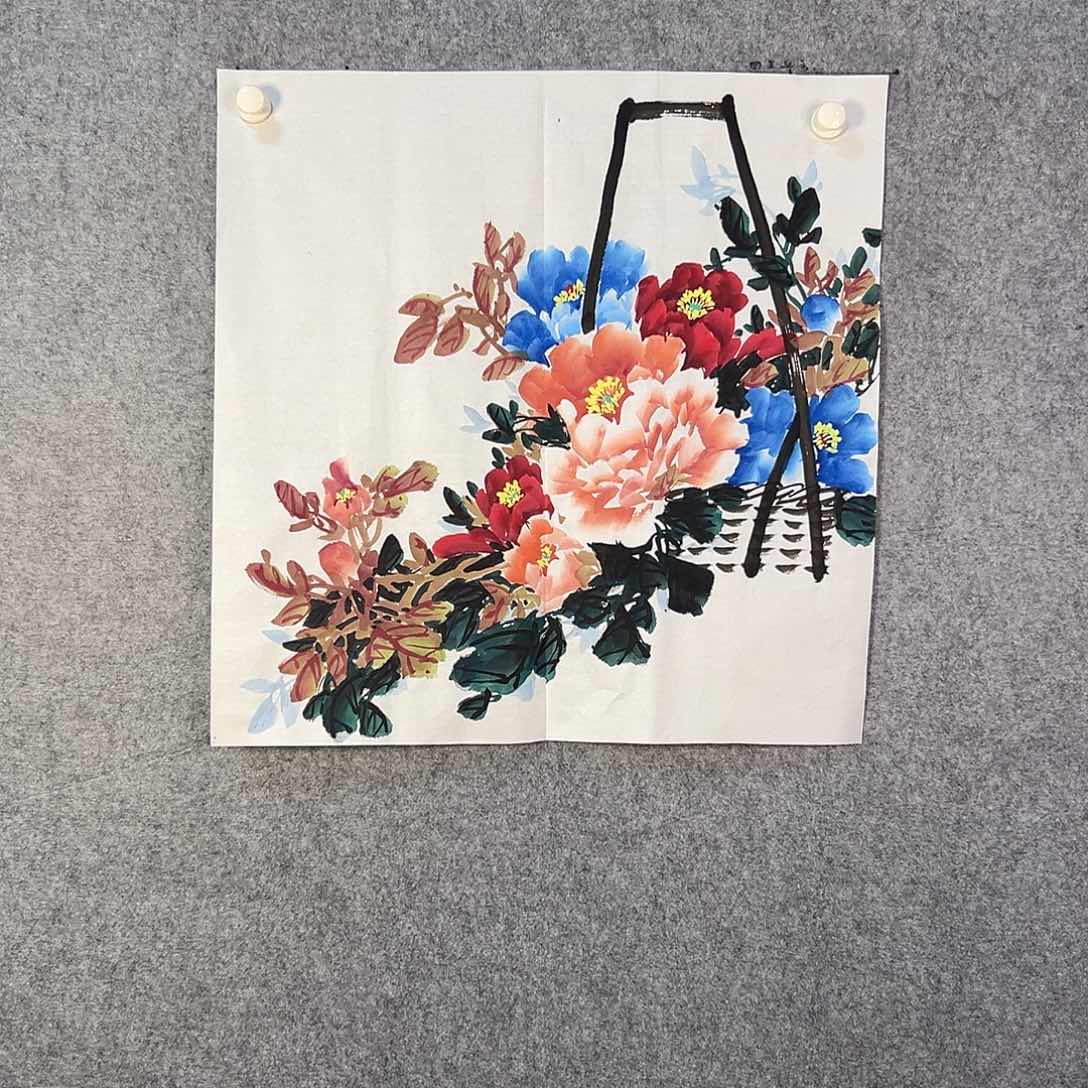 国画607 牡丹之歌中写有两位诗人和他