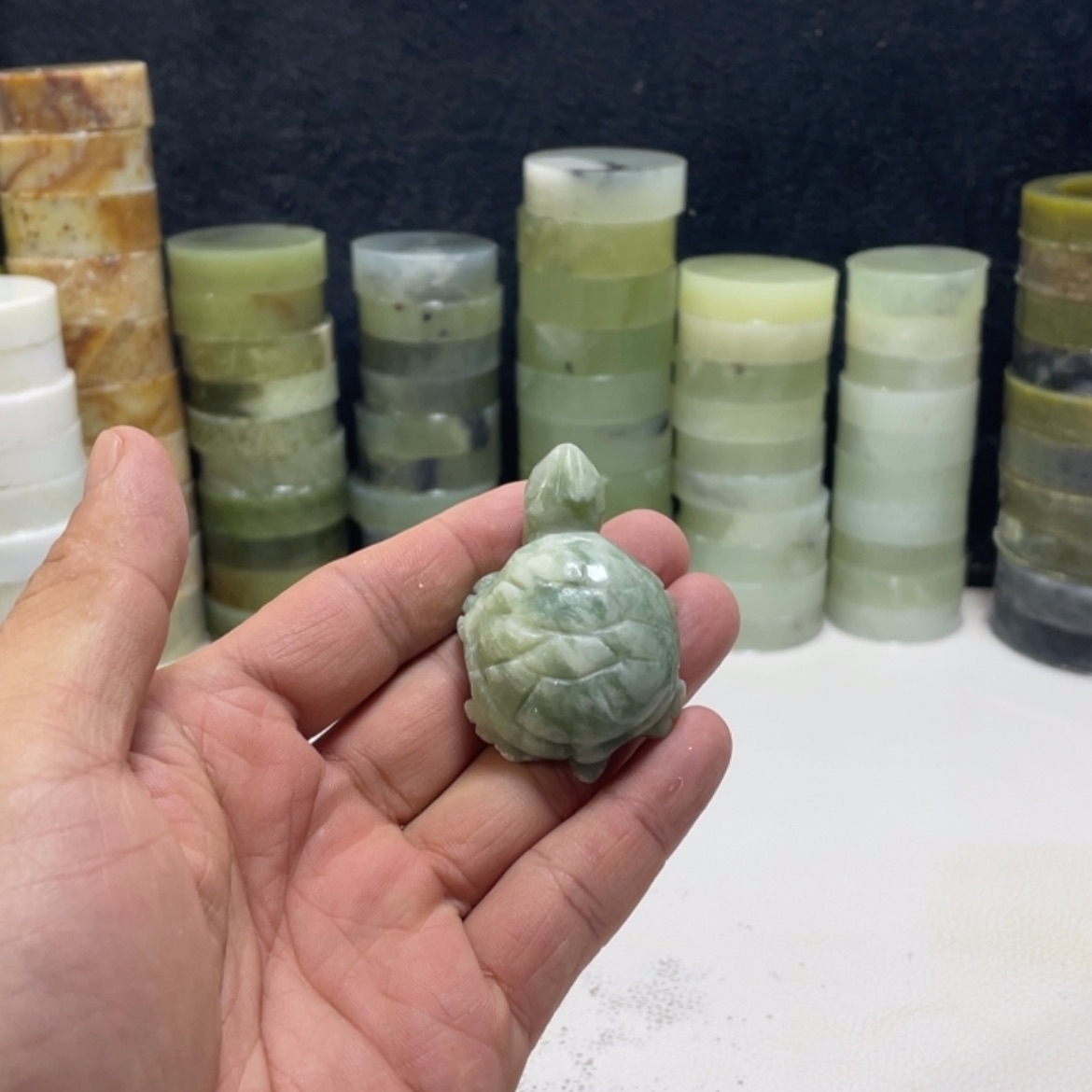 【闪购商品】蛇纹石玉珠宝半成品未镶嵌