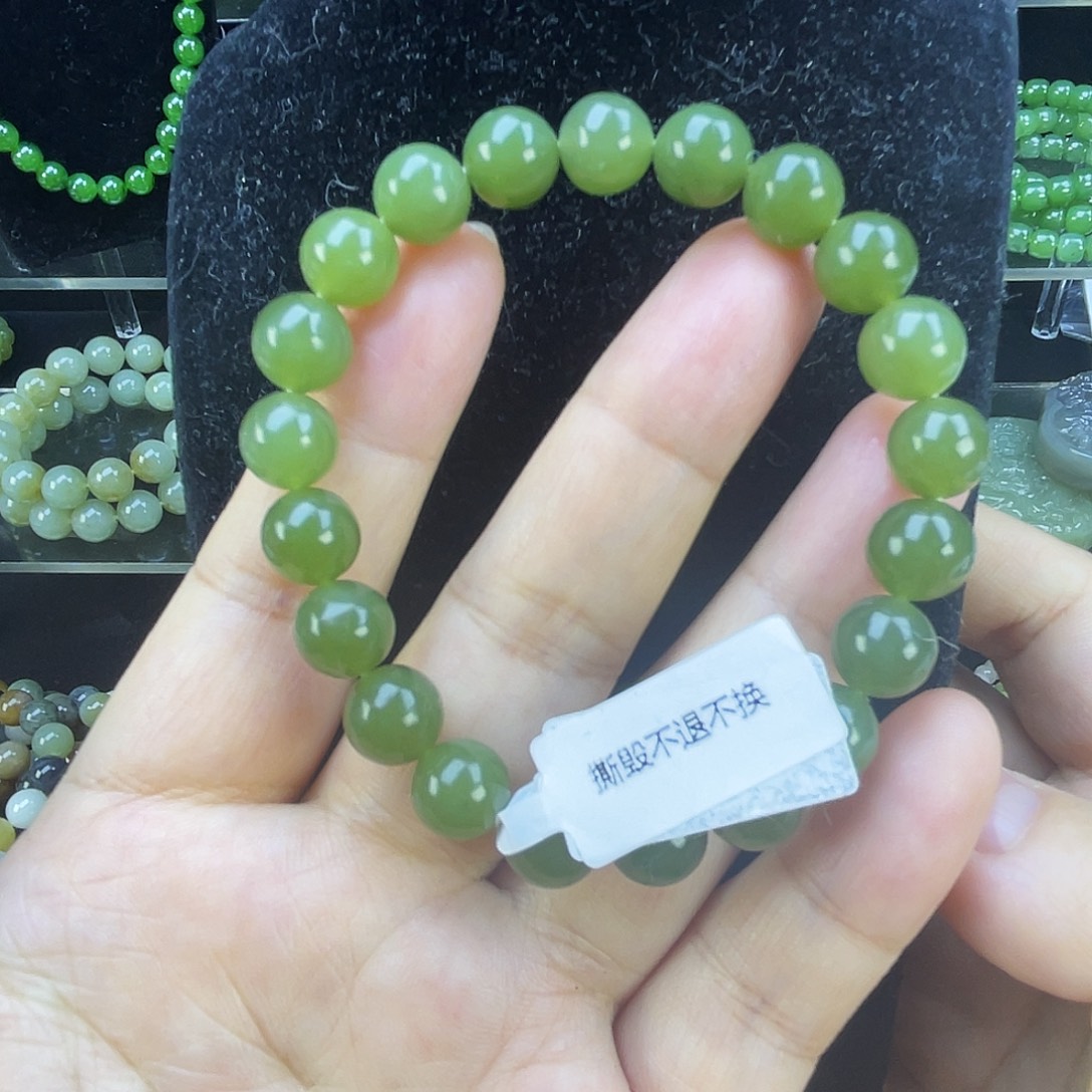 和田玉未镶嵌手链02