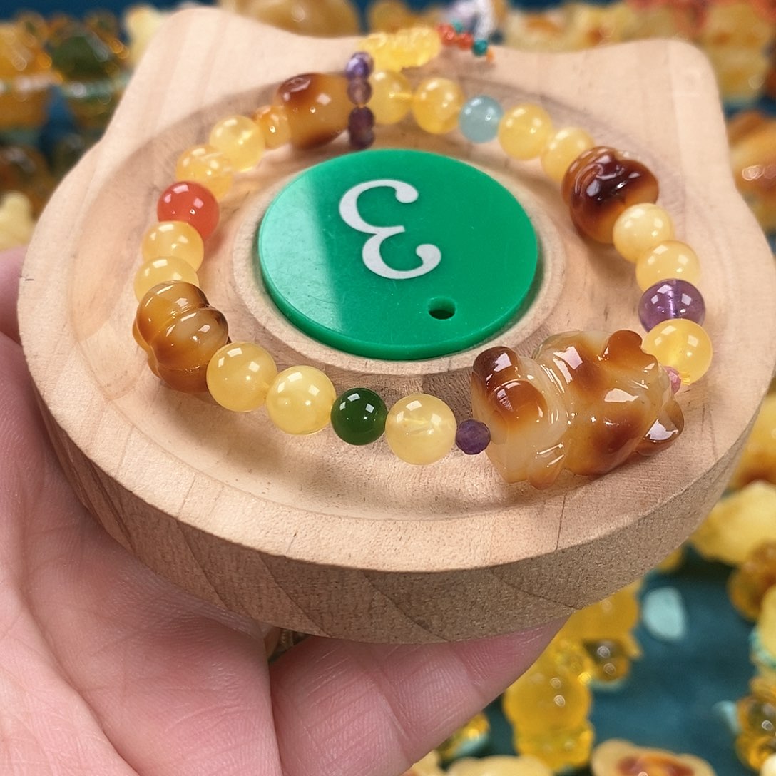 琥珀颈饰未镶嵌非*手链