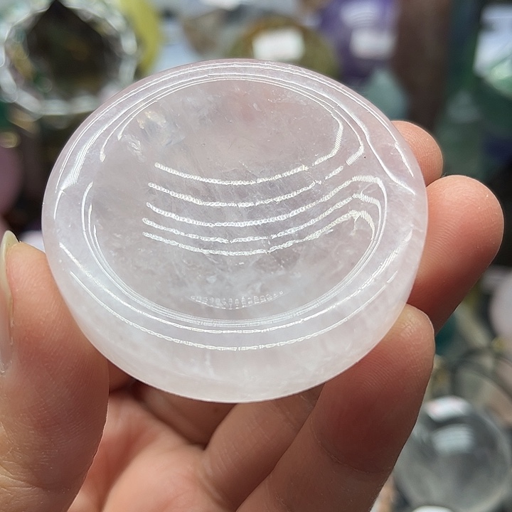 未镶嵌珠宝半成品水晶58克水晶盘