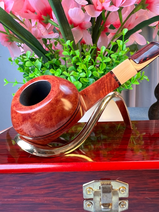 光面牛头坎伯兰斗嘴石楠木烟斗