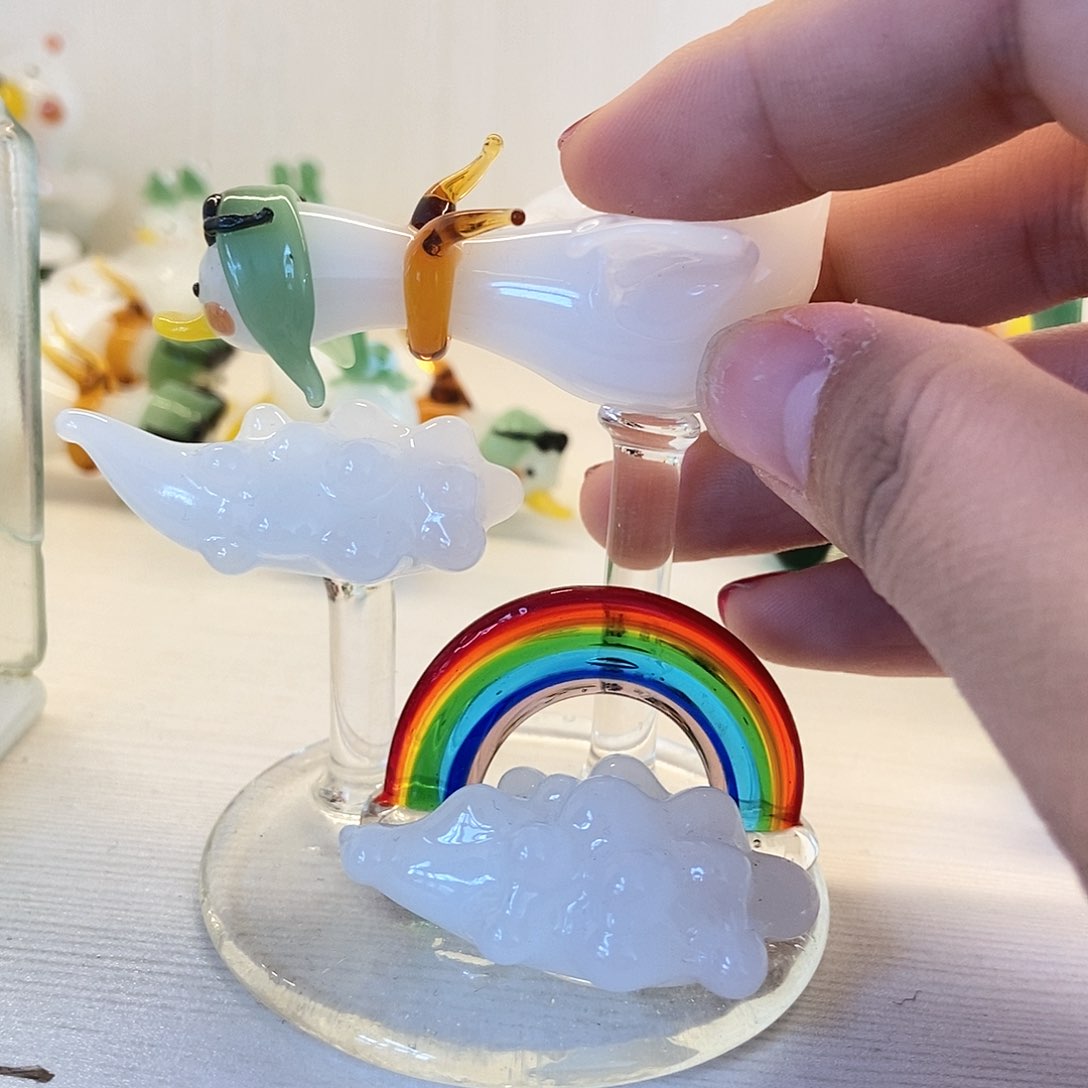 琉璃手工艺品飞行鸭