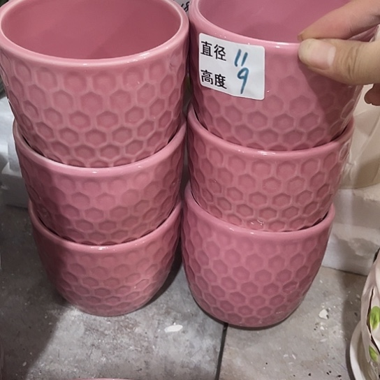 多肉绿植陶瓷花盆9.9包邮，有孔