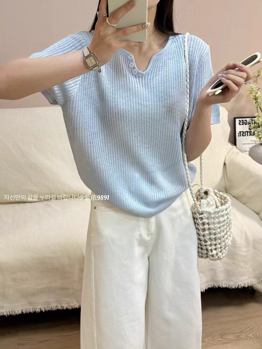 【冰川蓝】3805超柔软新款高品质针织上衣