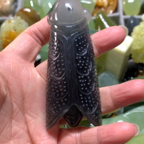 蛇纹石玉未镶嵌手把件