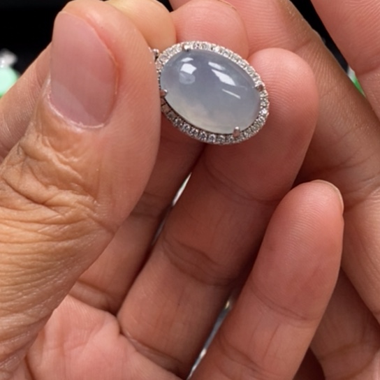 翡翠银S925镶嵌颈饰吊坠