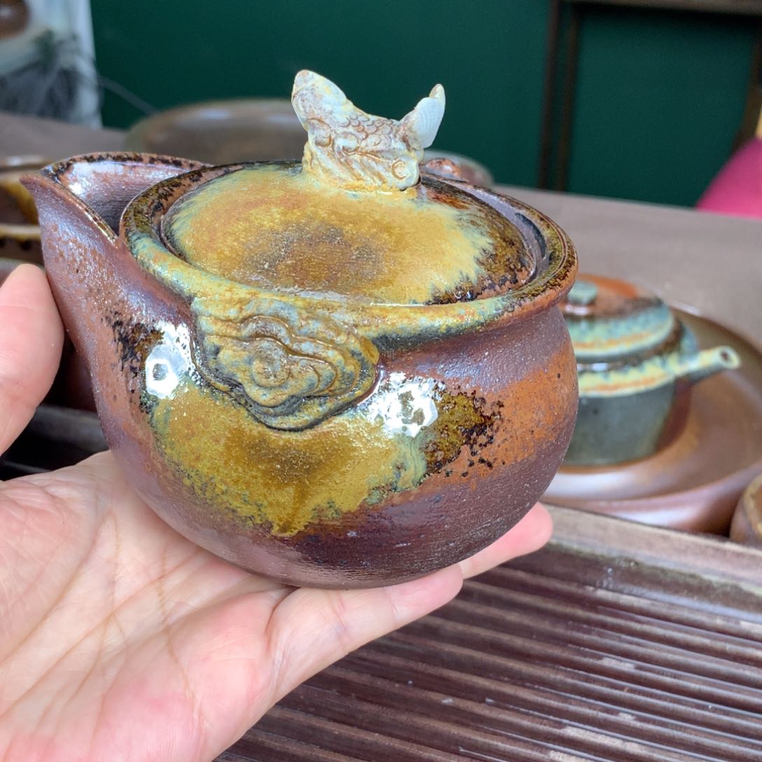 紫砂柴烧纯自然柴烧