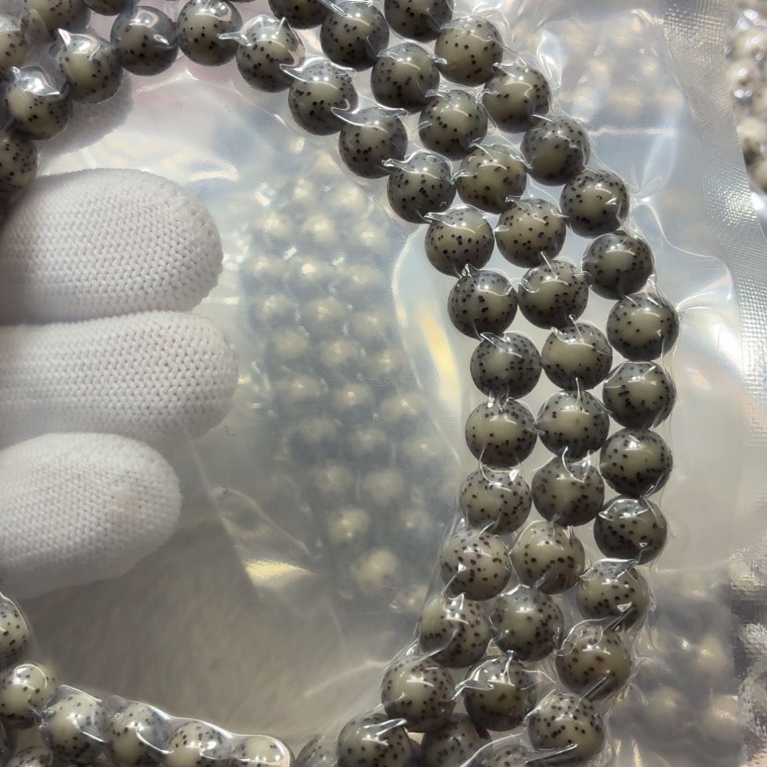沧***水星月菩提手串石玉8圆侧留白