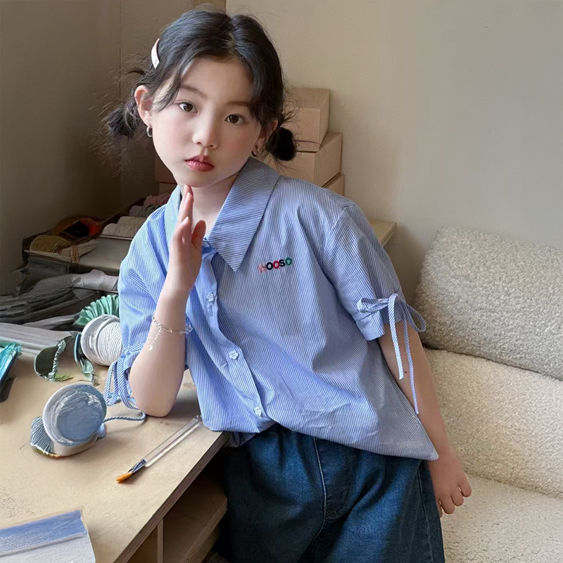 学院风女童套装夏季2025新款儿童潮范裤子夏装小女孩洋气韩范穿搭