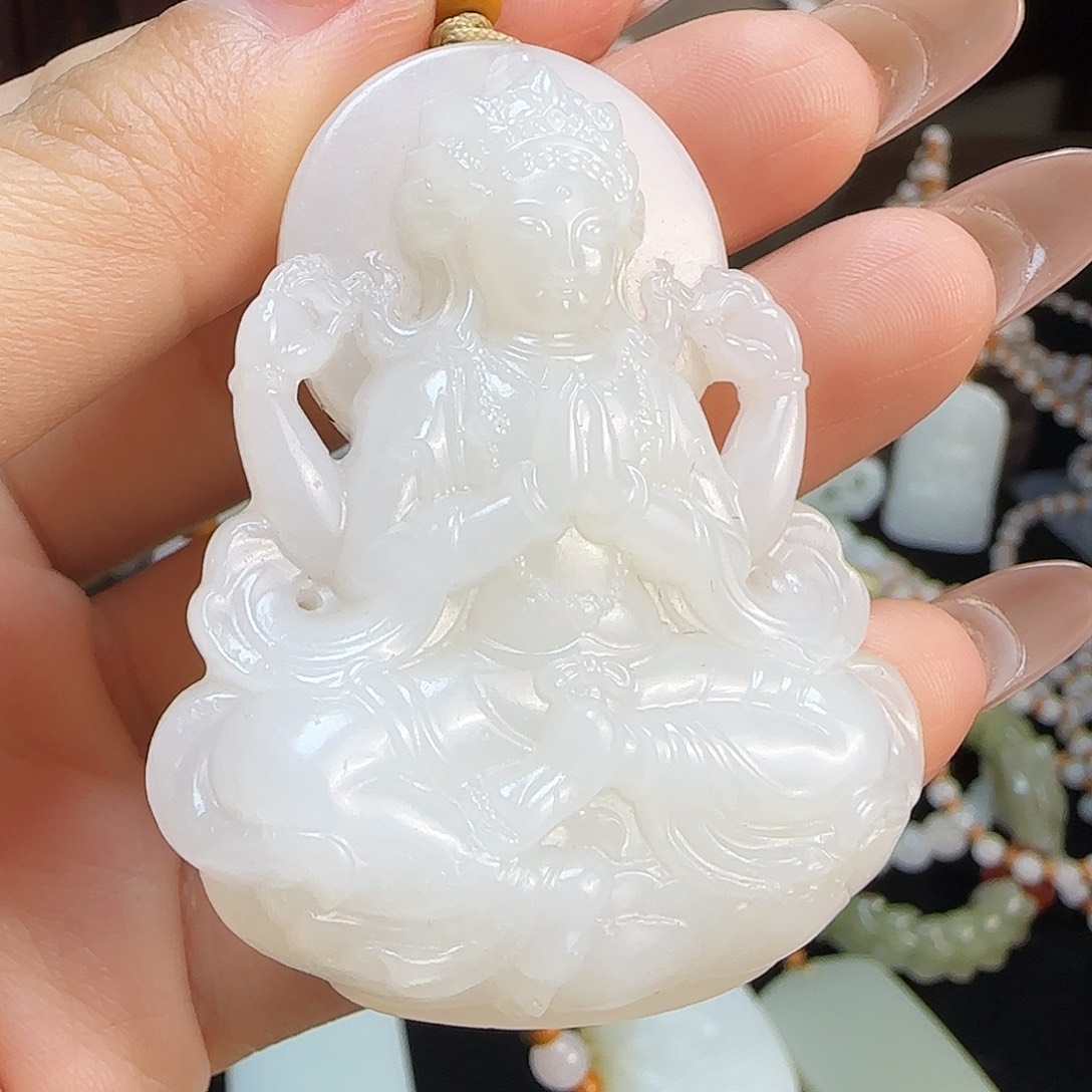 和田玉未镶嵌颈饰定制发货