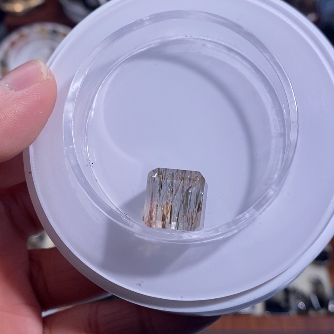 水晶手链未镶嵌黑金超方糖12mm全透体