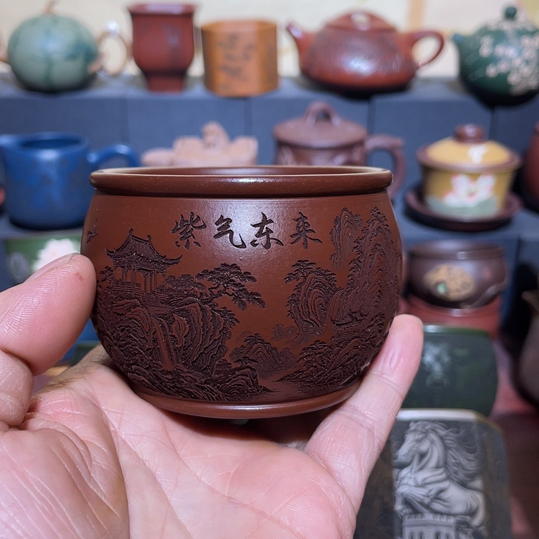 原矿紫砂手工主人杯