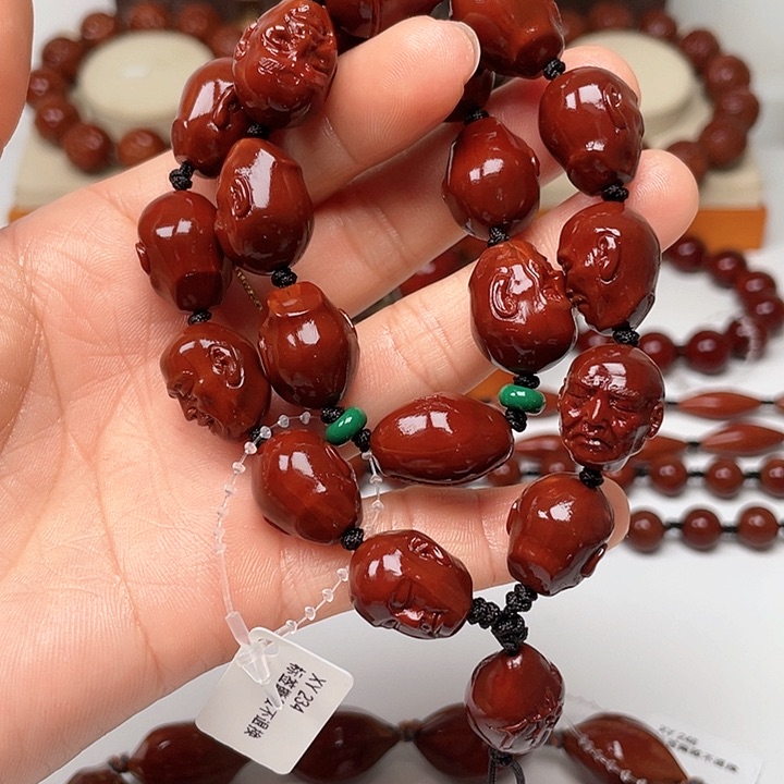 橄榄核手串赶****家十八罗汉