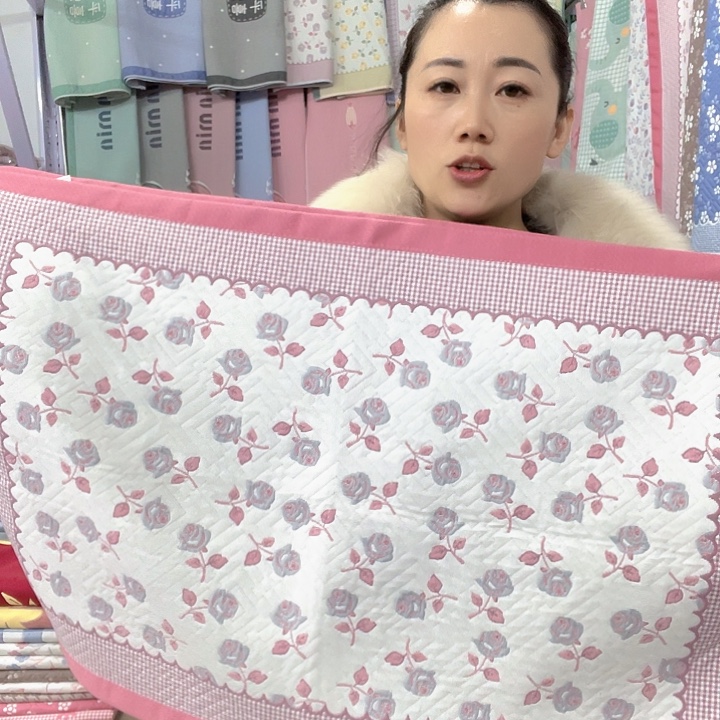 棉特价促销粉色玫瑰纯棉