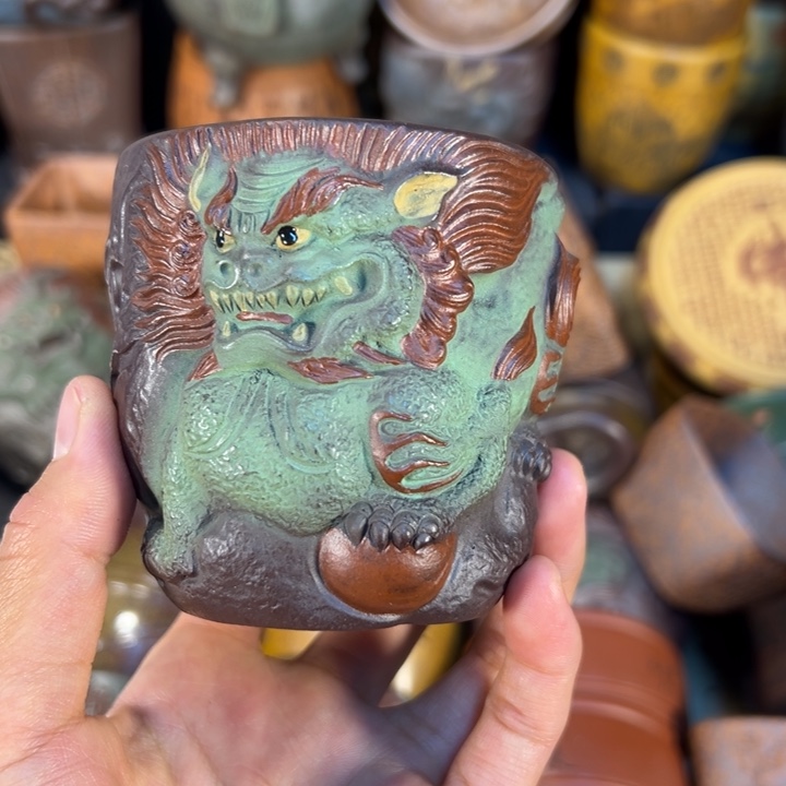 茶杯紫砂宜兴紫杯子