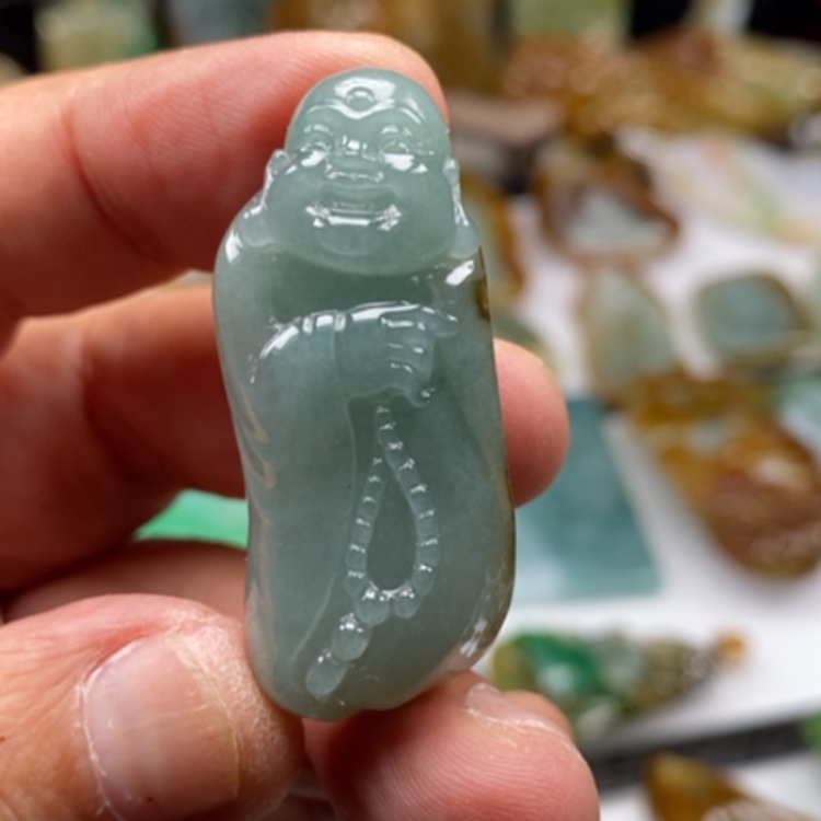 【闪购商品】翡翠颈饰未镶嵌缅甸翡翠A货吊坠