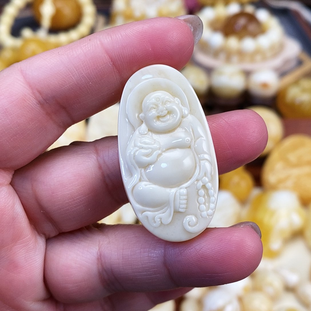 【闪购商品】蜜蜡裸石未镶嵌弥勒佛