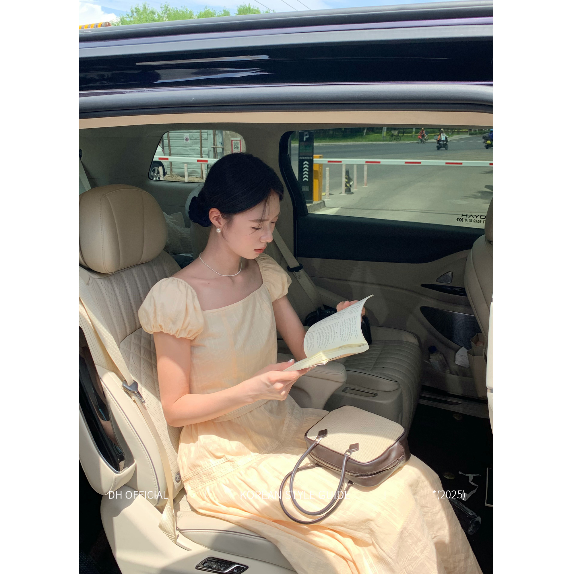 DH OFFICIAL 大花【淑女逸事 lady】法式提花暗纹上衣裙子套装