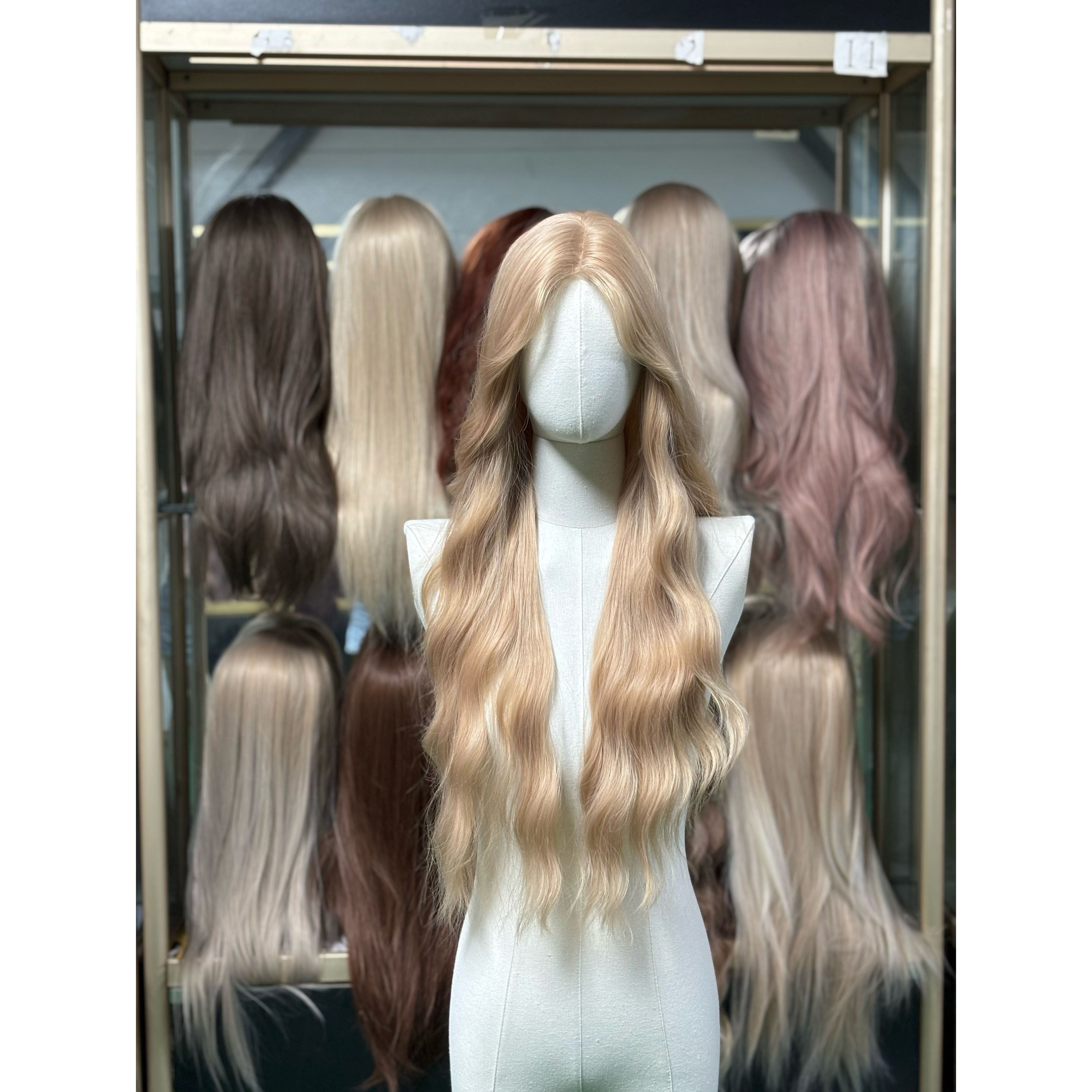 小额蕾丝假发女中分长卷发芭比金羊毛卷Lolita仿真人发全头套假发