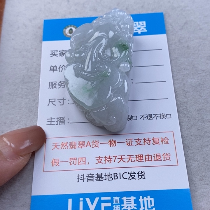 翡翠未镶嵌颈饰多人貔貅