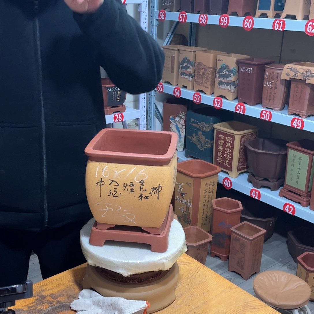 紫砂天心紫砂手工花盆