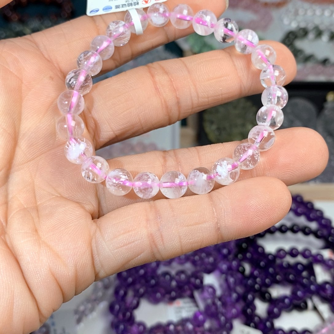 【闪购商品】水晶手链未镶嵌白雪花7.9mm