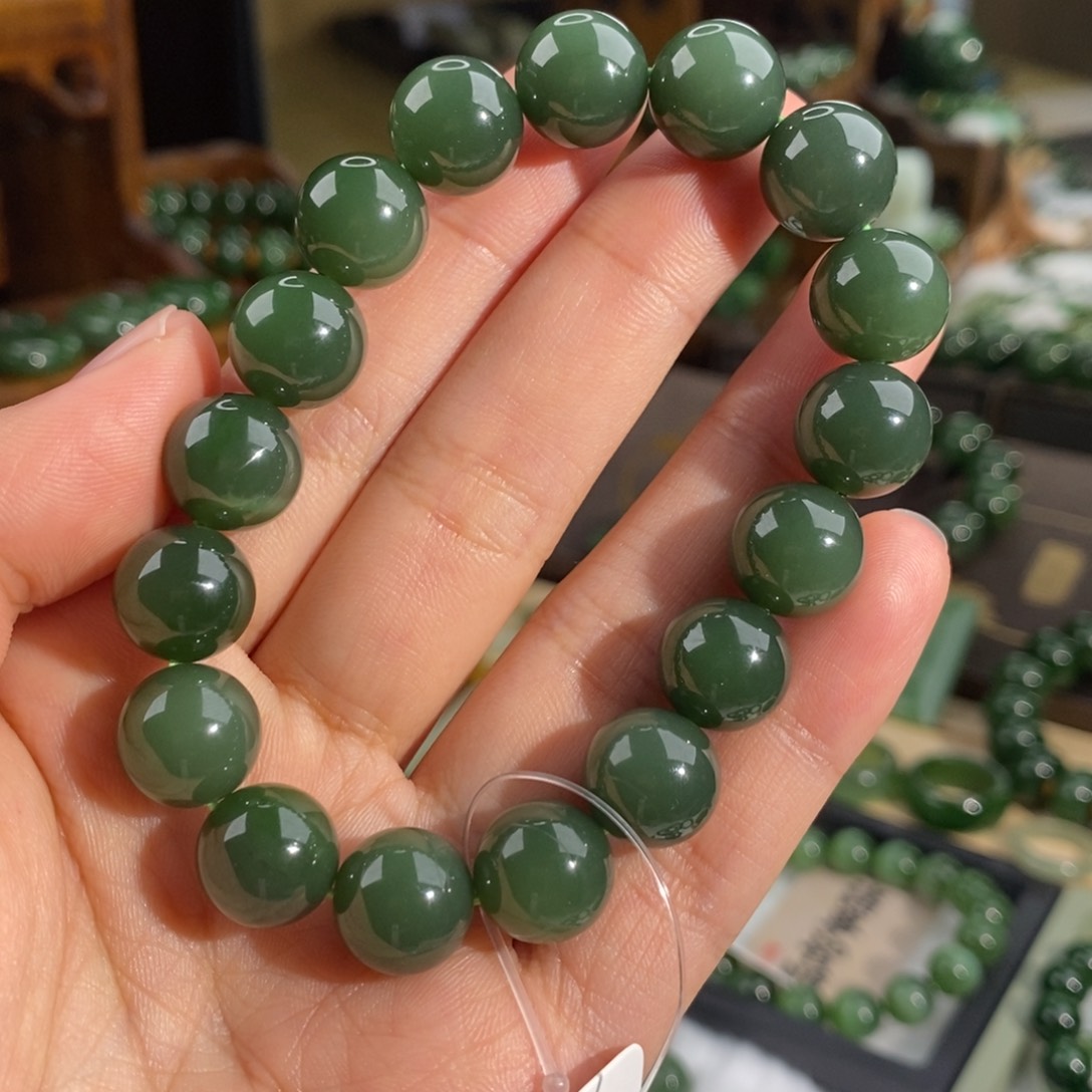 和田玉（碧玉）手链未镶嵌