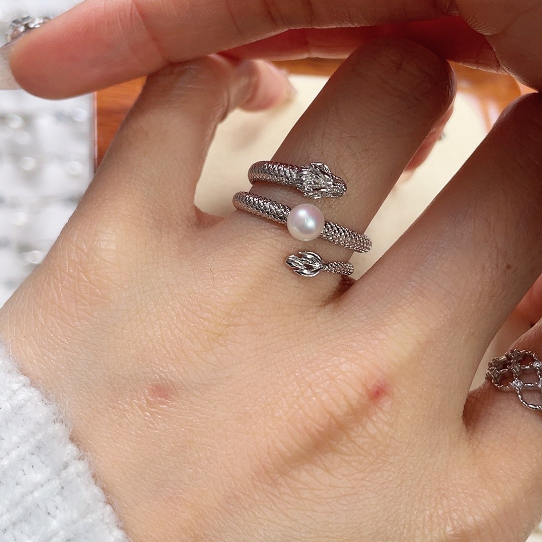 海水珍珠戒指银S925镶嵌