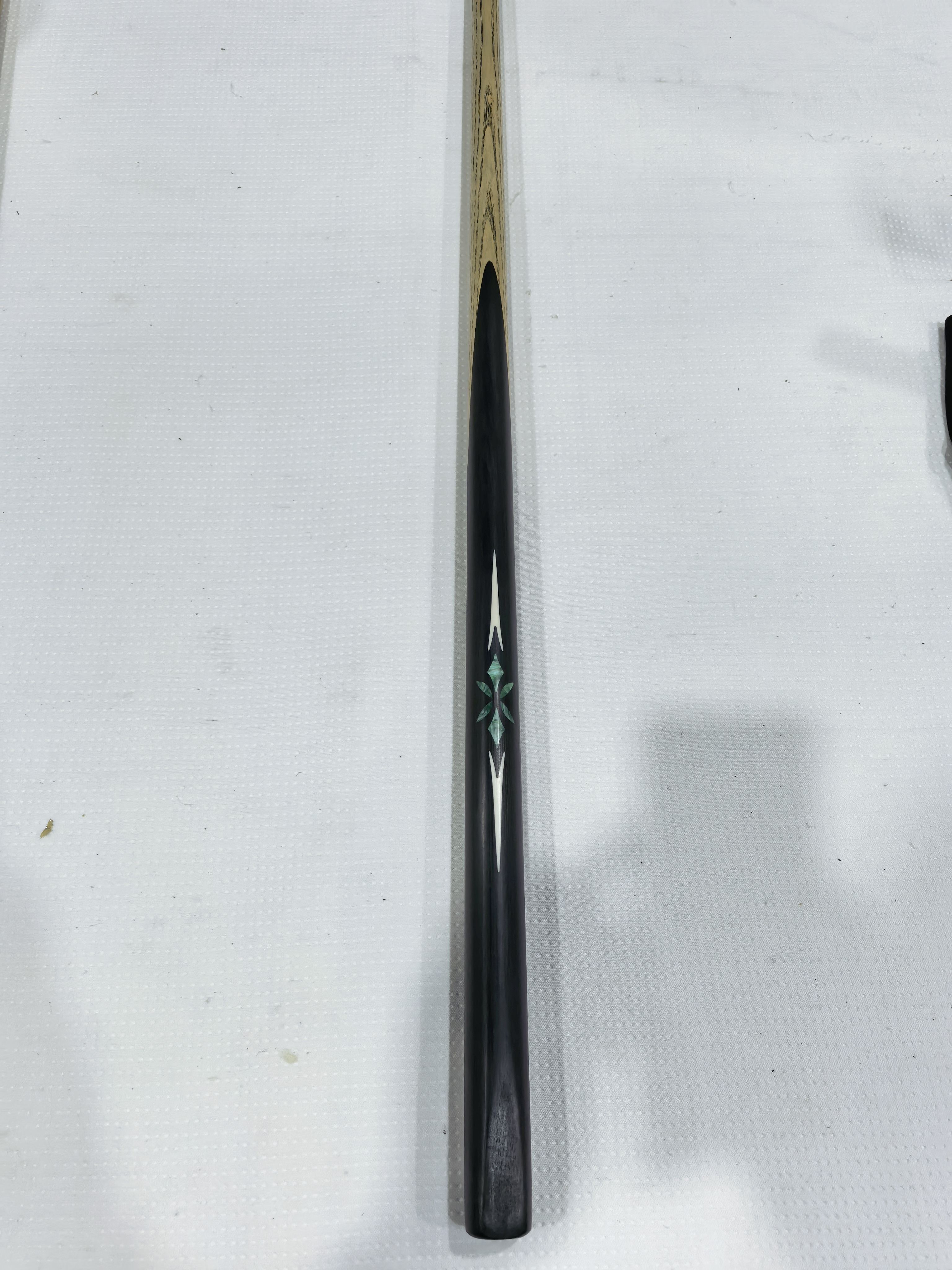 绿松石小头一体通杆手工台球杆打感通透