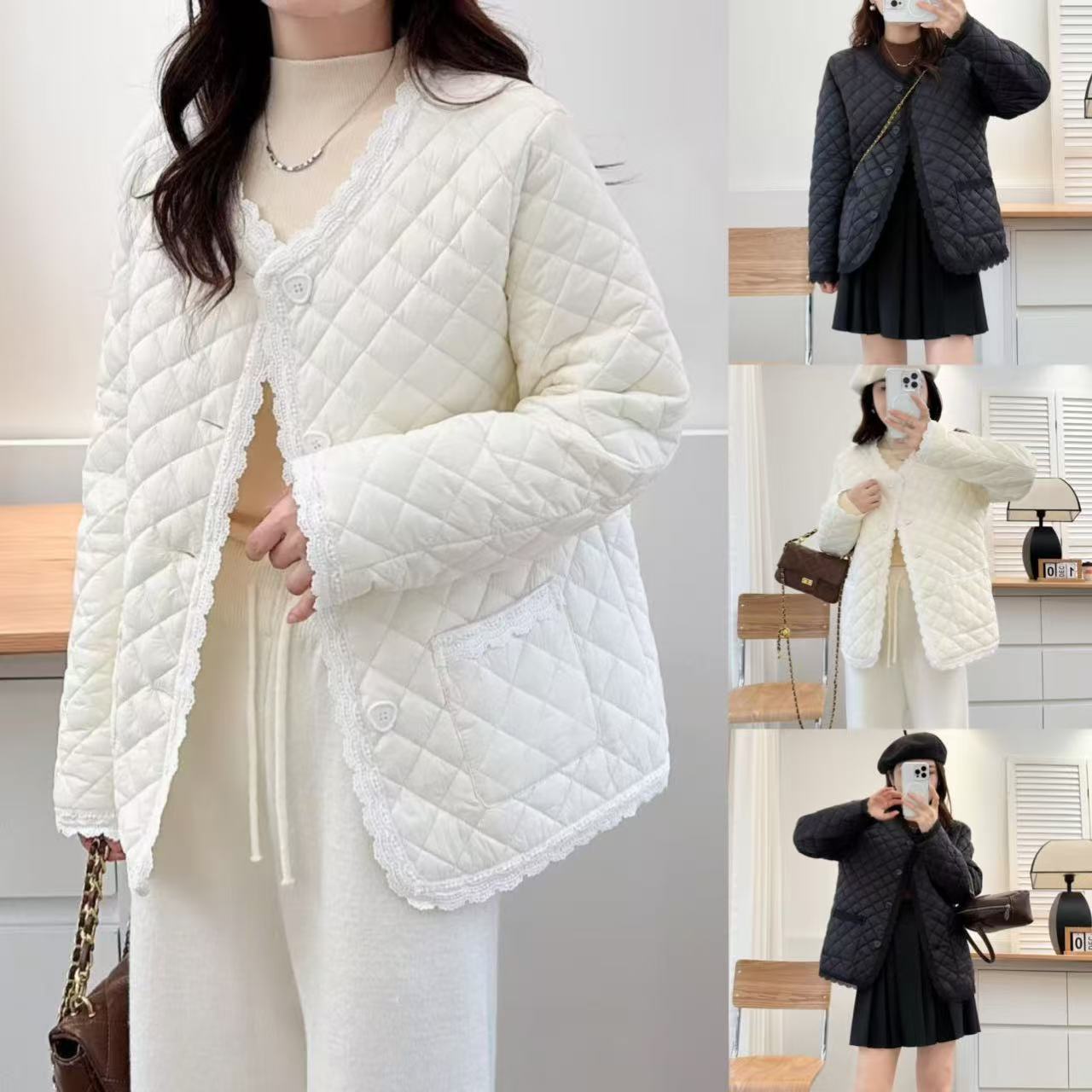 微胖大码女装秋冬新款洋气小香风韩版棉衣棉袄时尚宽松保暖棉服