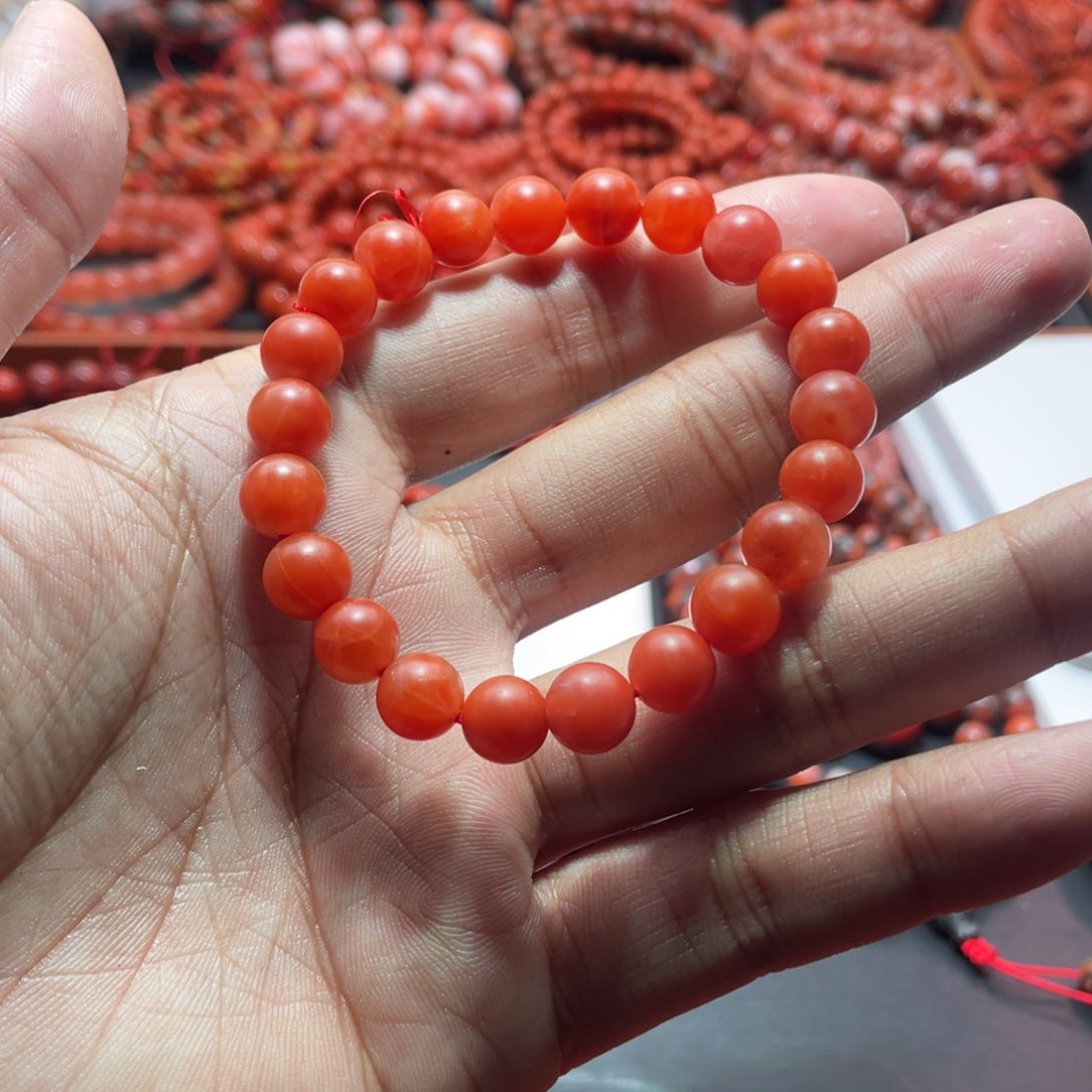 南红玛瑙手链未镶嵌