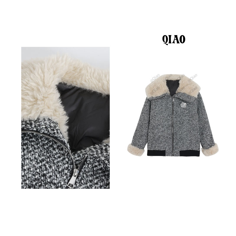 QXQT「山茶之恋」【店主自制】荞荞冬小香风内胆加绒90白鸭绒羽绒外套