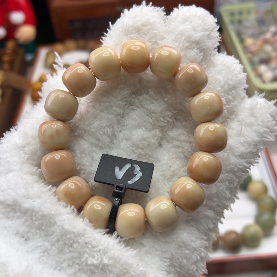 菩提根/象牙果手串卡15桶珠微瑕3