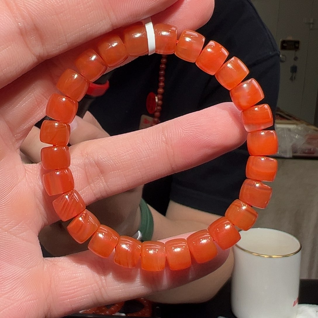 南红玛瑙手链未镶嵌8mm/yz01663多样性发货