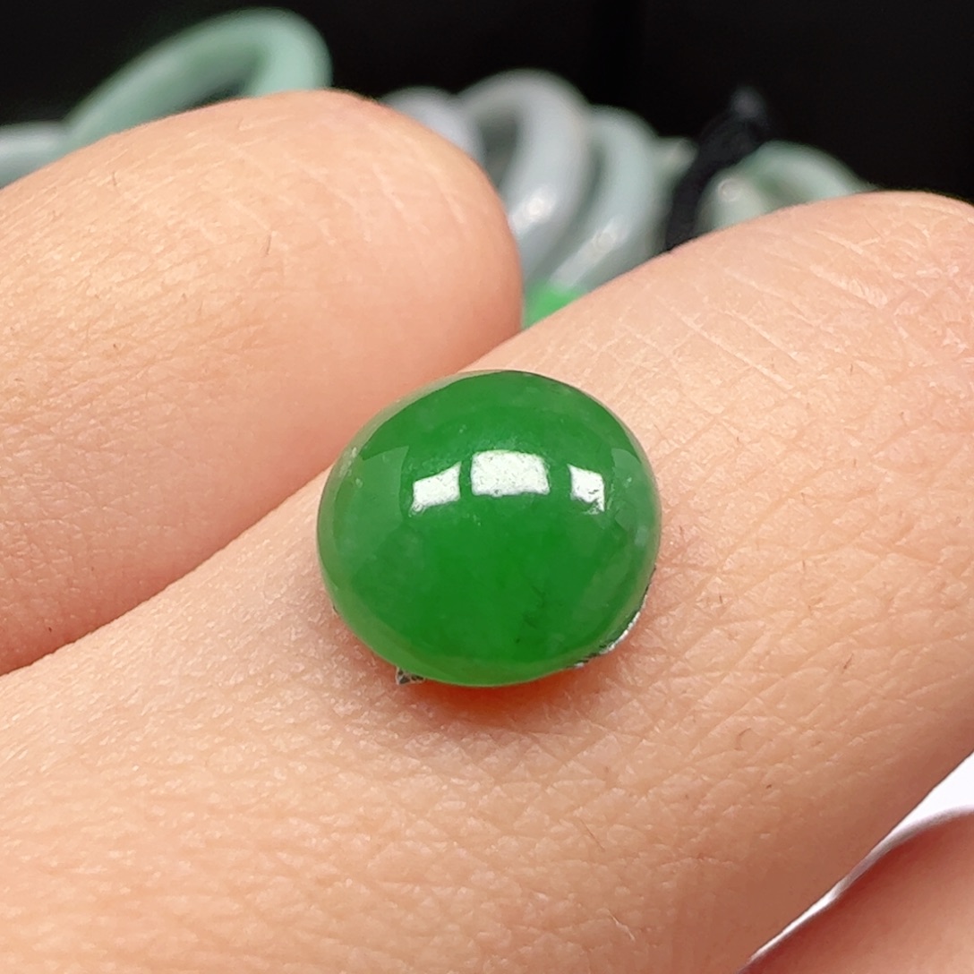 未镶嵌翡翠耳饰蛋面