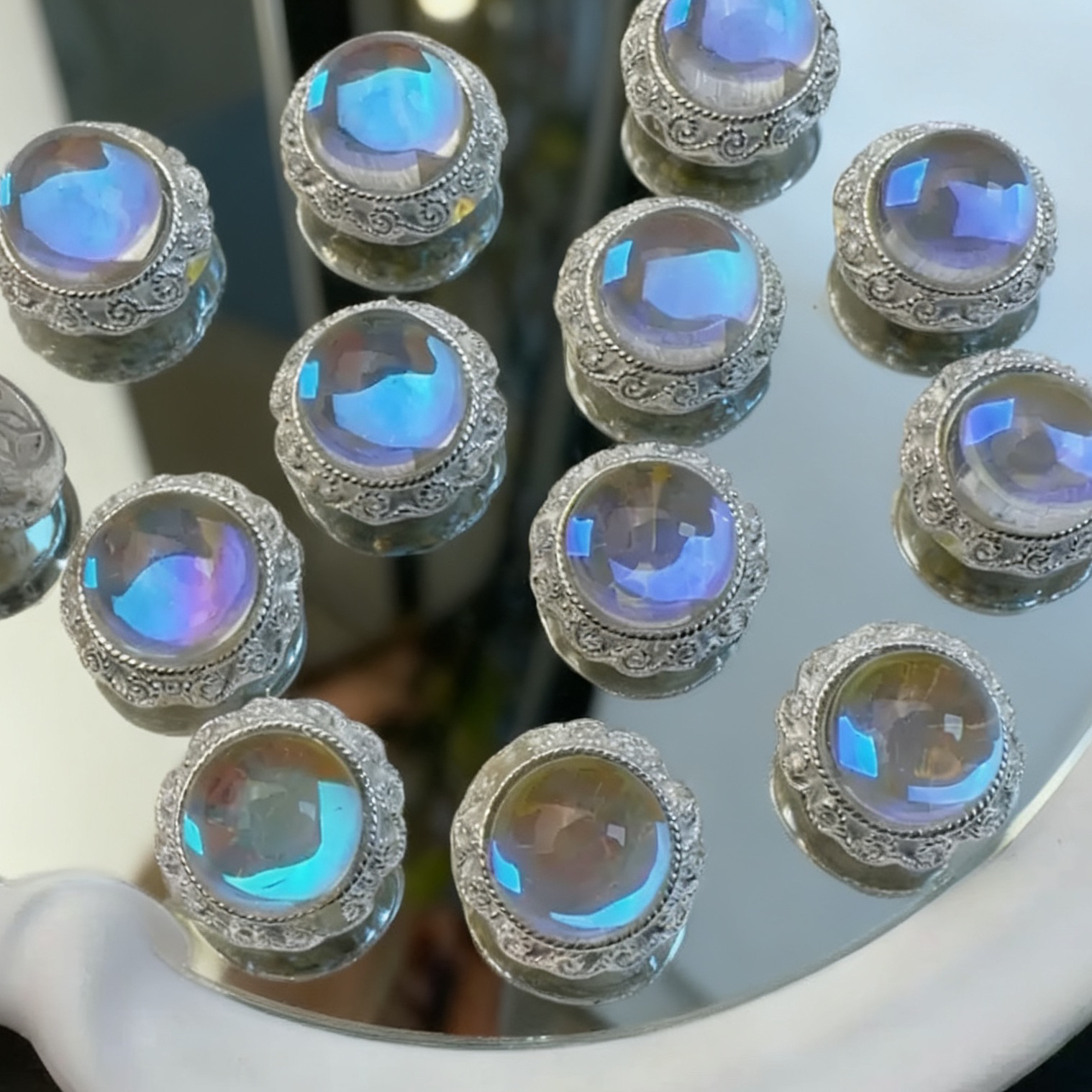  (洁雨饰品· DIY) T035白月光福利通孔diy 