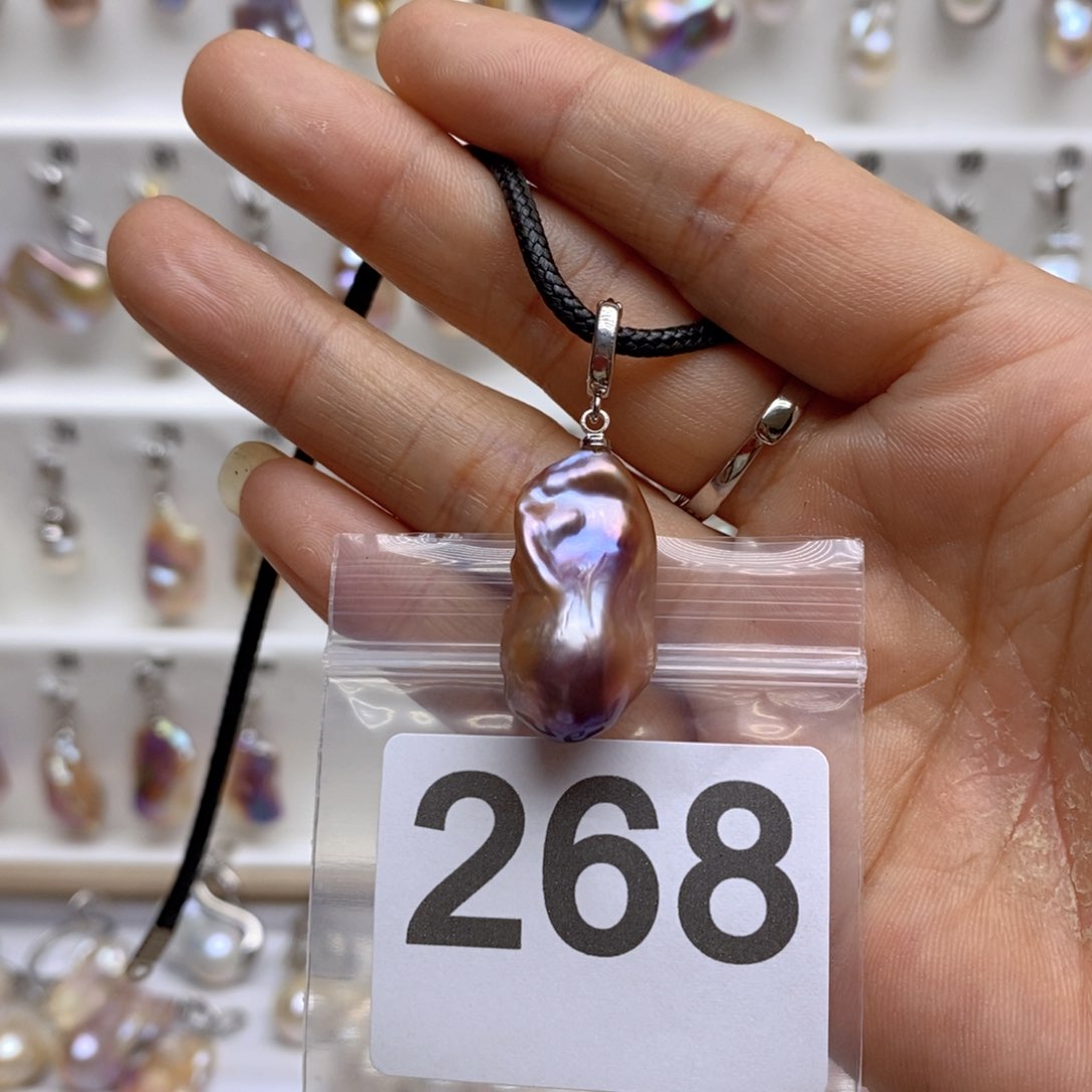 淡水珍珠颈饰银S925镶嵌268