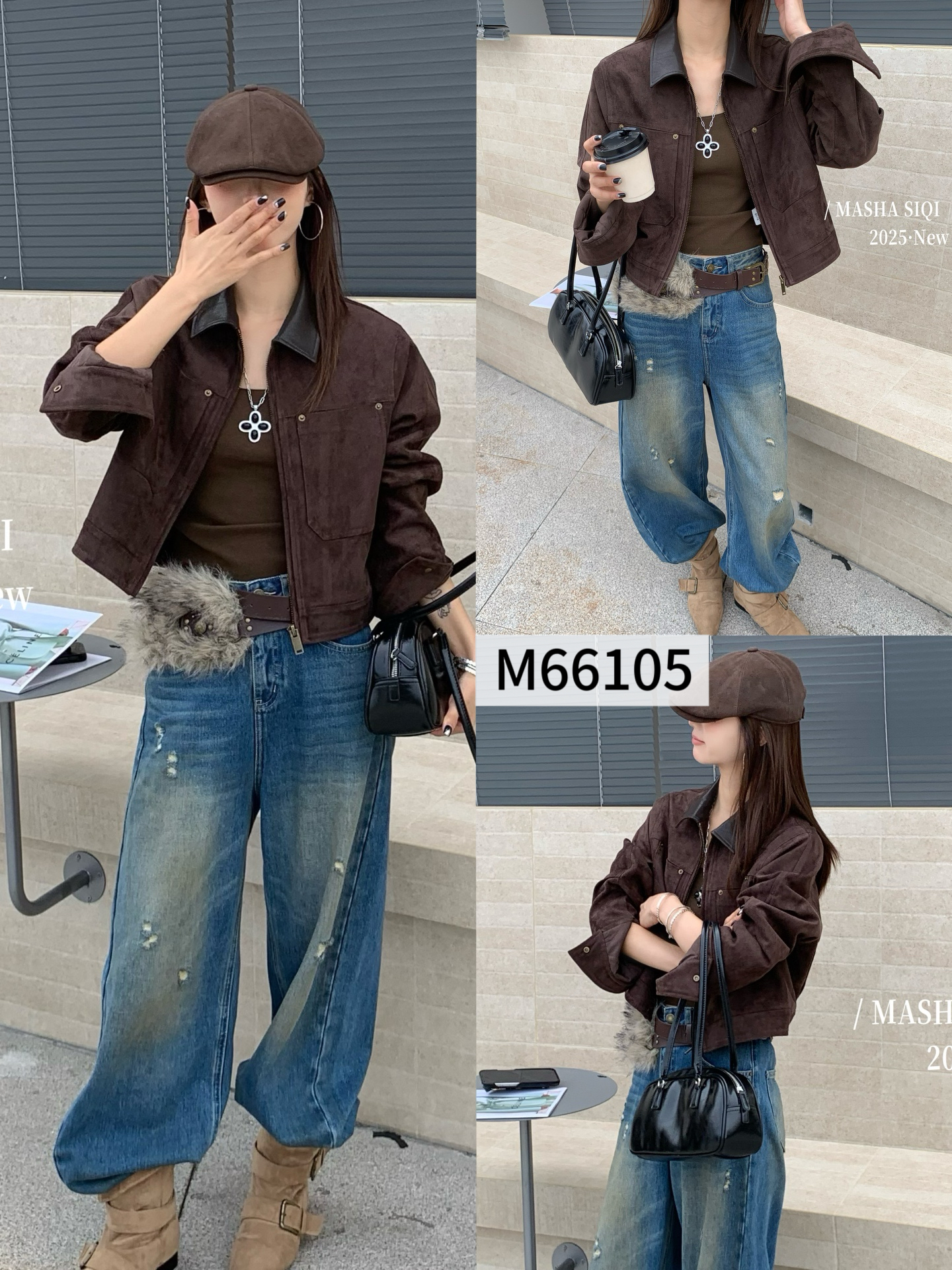 女人阁（外套M66105）欧货潮牌休闲个性百搭拼接外套