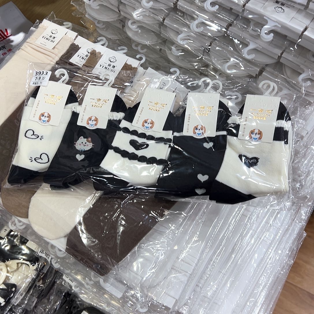 棉七岁女孩袜子一包10双纯棉