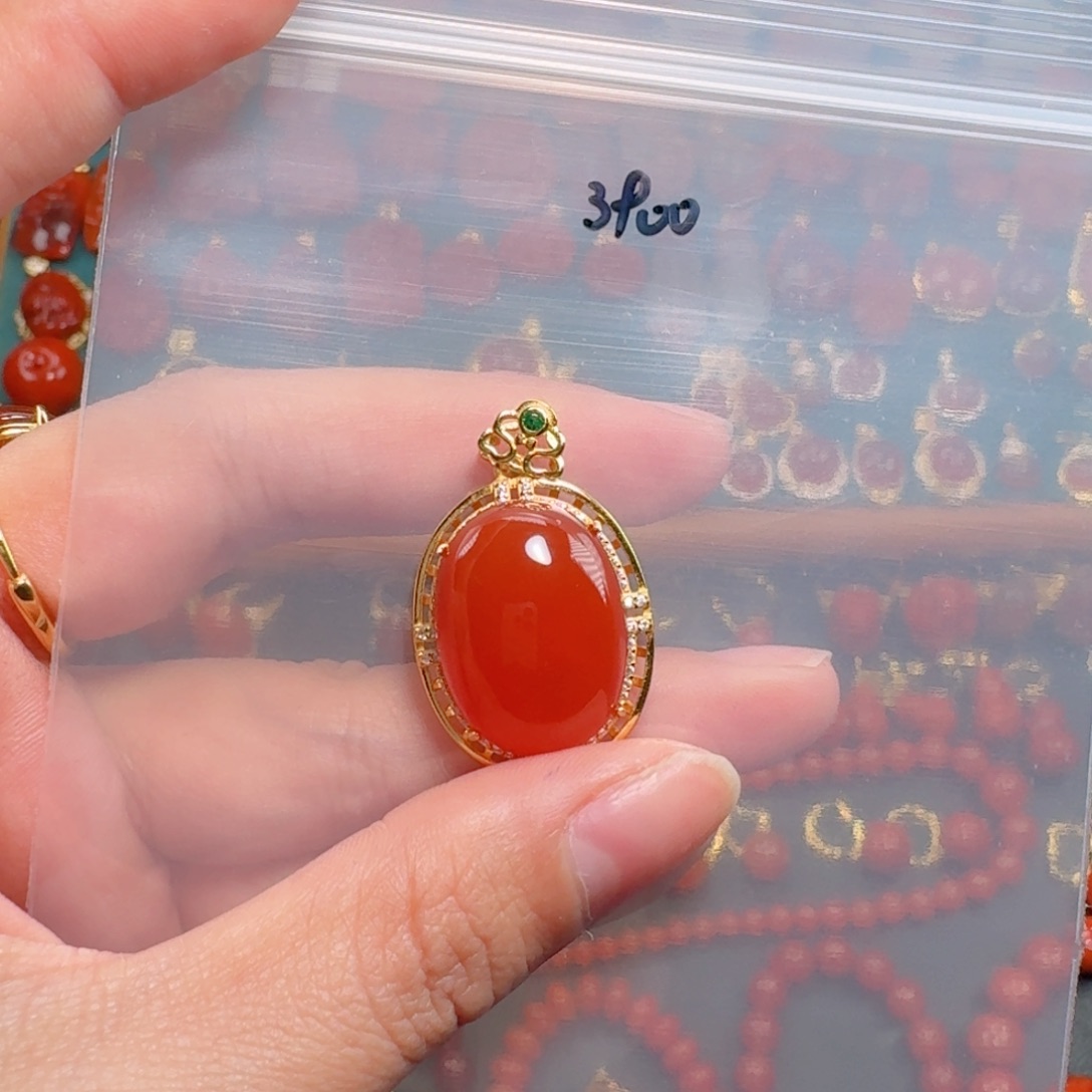 南红玛瑙南红银S925镶嵌