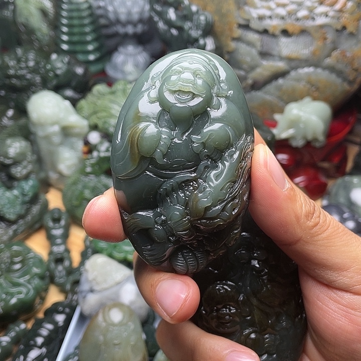 错***字和田玉未镶嵌挂件