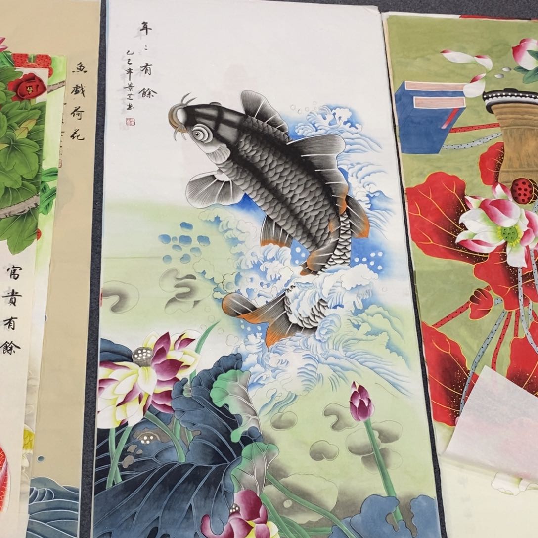 国画尺寸140✖️70四尺工笔手绘画