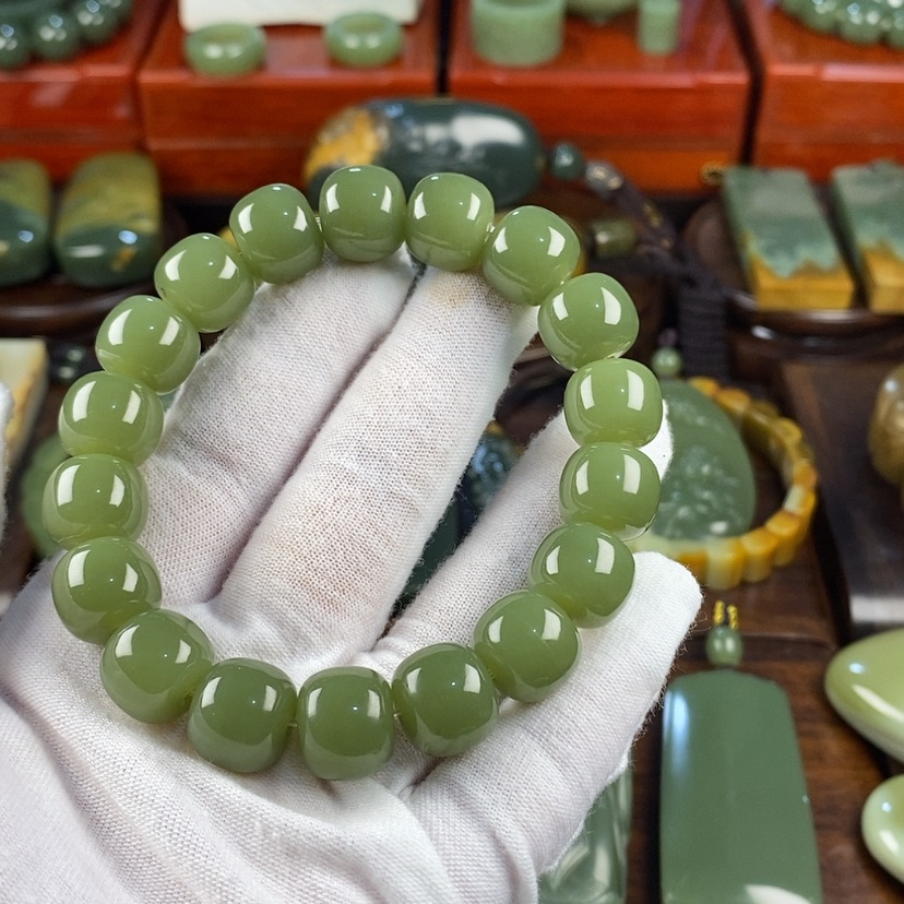 【闪购商品】岫岩老玉（透闪石质玉）手链未镶嵌